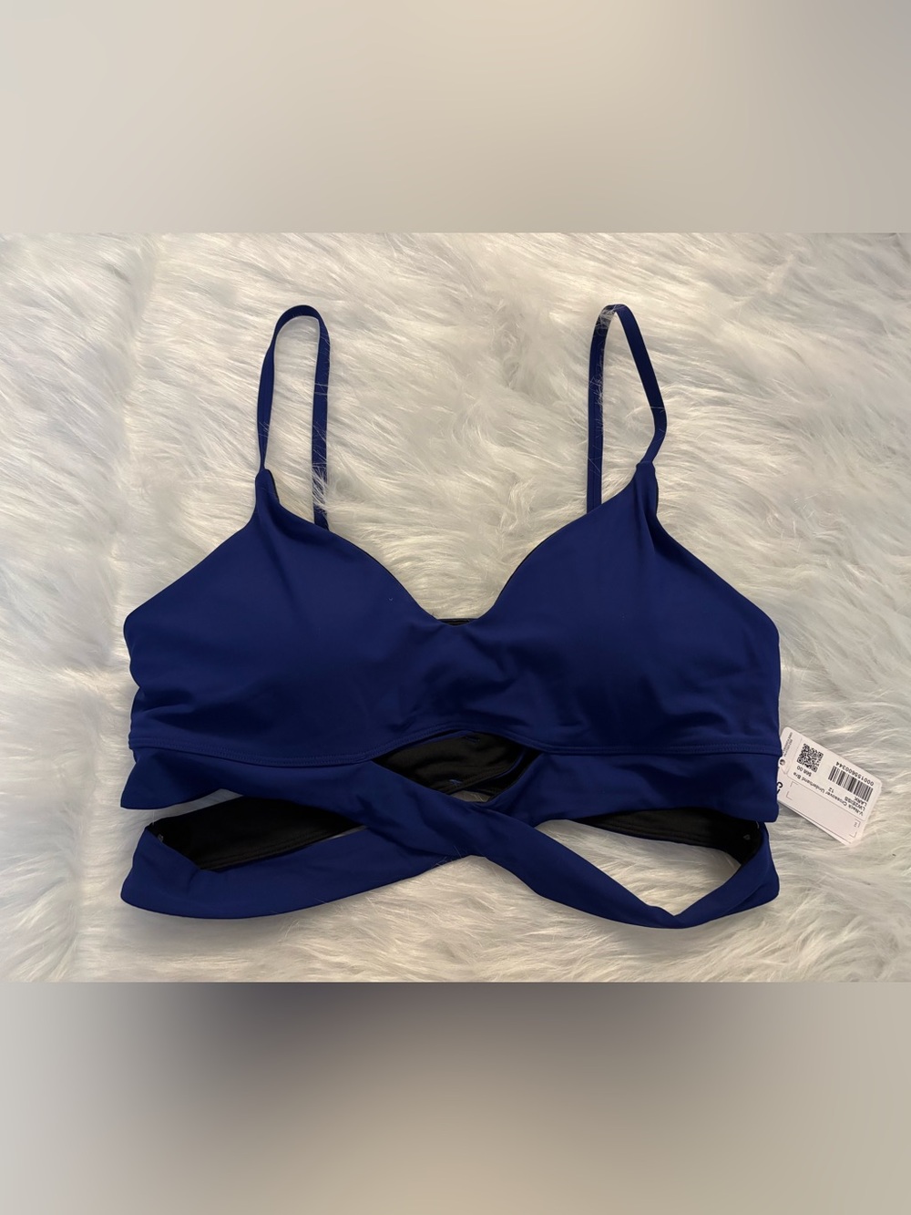Lululemon V Neck Crossover Underband Bra Size 12 Larkspure NWT